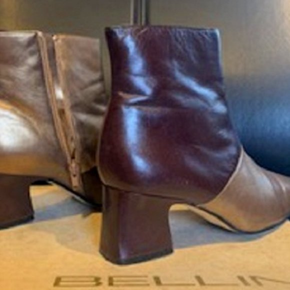 Women Bellini Virginia Genuine Leather Boots Dress Booties 7W - Picture 3 of 5